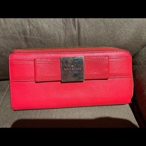 Kate Spade hot pink wallet 8 inches long